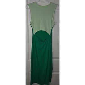 Ribbed Color Contrast Bodycon Midi Dress Medium NWOT